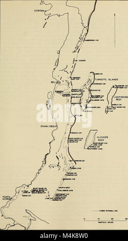 Das Atoll Research Bulletin (1963) ist eine wissenschaftliche Publikation, die sich mit Ökologie, Biologie und Umweltstudien von Atollen befasst. Es stellt Forschungen zu Korallenriffen, Meeresarten und den Auswirkungen menschlicher Aktivitäten auf diese empfindlichen Ökosysteme vor. Stockfoto