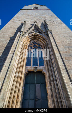 Sankt Nikolaus Kirche (Nikolaikirche) in der historischen Altstadt von Korbach, offiziell die Hansestadt Korbach, Nordhessen, Deutschland Stockfoto