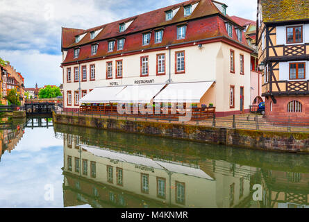 Wandern rund um wenig Frankreich Viertel in Straßburg Stockfoto