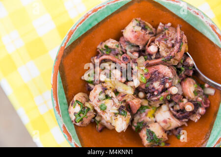 Oktopus Salat in Lissabon, Portugal. Stockfoto