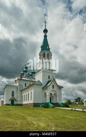 Tempel Lubtscha, Belarus. Stockfoto