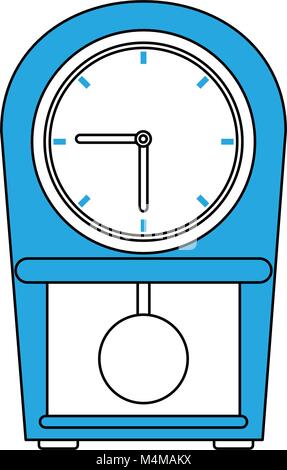 Holz Wanduhr mit Pendel Stock Vektor