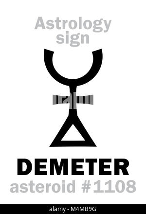 Astrologie: Asteroid DEMETER Stockfoto