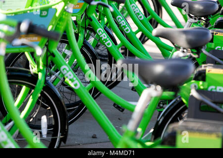 Eine Reihe von Raster Fahrrad - Fahrräder in Tempe, Arizona, am 3. Februar 2018. Stockfoto