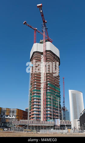 Skyscraper Baustelle in Frankfurt am Main auf dem Messegelände