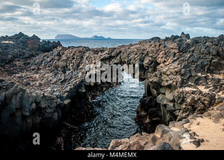 Los Arcos in Insel La Graciosa, Kanarische Inseln, Spanien Stockfoto