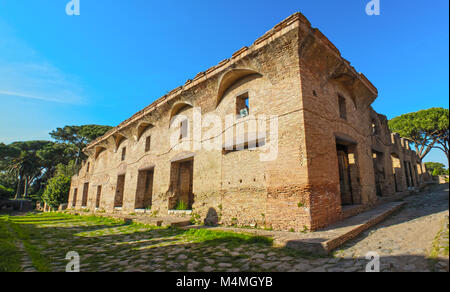 OSTIA ANTICA RUINEN: DIANA'S WOHNHAUS STRUKTUR (CASEGGIATO DI DIANA). Stockfoto