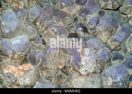 Hintergrund, Textur - druse von unbehandelten amethyst Kristalle Stockfoto