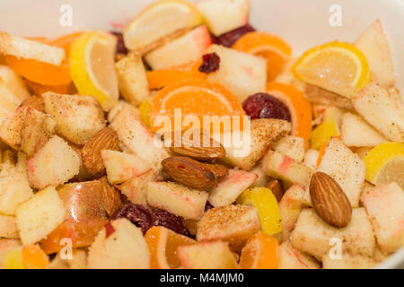 Obststrudel Füllung. Platz kopieren Stockfoto