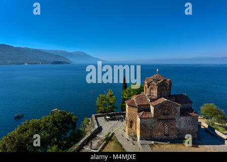 Orthodoxe Kirche Saint John in Ohrid, namens Sveti Jovan, Kaneo, Mazedonien Stockfoto