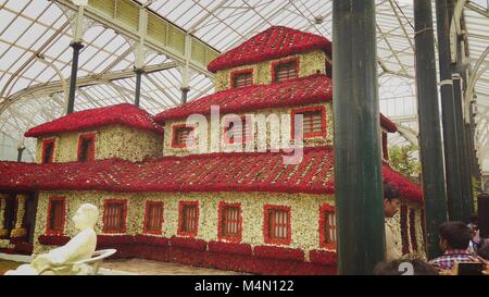 Flower House Lalbagh Bangaluru Stockfoto