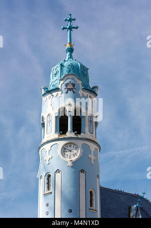 Romantische Blaue Kirche in Bratislava, Hauptstadt der Slowakei Stockfoto