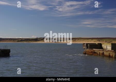 Port Erroll, viktorianischen Angeln und Freizeit Hafen, an einem sonnigen Wintertag. Cruden Bay, Aberdeenshire, Nordostschottland, UK. Stockfoto