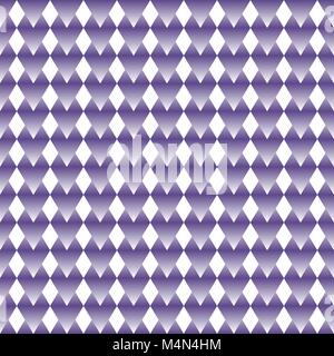 Nahtlose Muster der Gradient ultra violette Rauten auf weißem Hintergrund; Vector Illustration, EPS 10. Stock Vektor