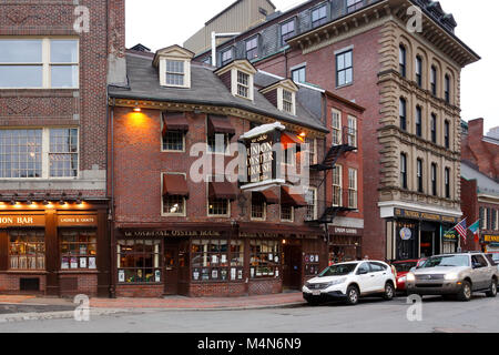 Union Oyster House, 41 Union St, Boston, MA außen Storefront ein Seafood Restaurant Stockfoto