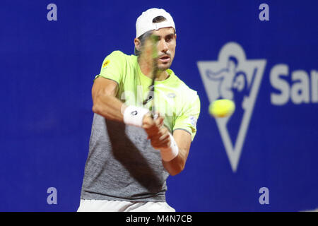 Bueos Aires, Argentinien. 16 Feb, 2018. Dominic Thiem im Viertelfinale von Buenos Aires ATP 250 Diese Freitag auf zentralen Hof des Lawn Tennis in Buenos Aires, Argentinien. Credit: Néstor J. Beremblum/Alamy leben Nachrichten Stockfoto