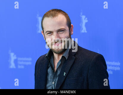 Berlin, Deutschland. 16 Feb, 2018. 16. Februar 2018 Berlinale, Fotosession für den Film "Black 47" (Berlin, Deutschland): | Verwendung der weltweiten Kredit: dpa/Alamy leben Nachrichten Stockfoto
