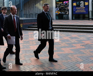 Birmingham, Großbritannien. 17 Feb, 2018. Henry Bolton kommt an EGM für UKIP Credit: Londonphotos/Alamy leben Nachrichten Stockfoto