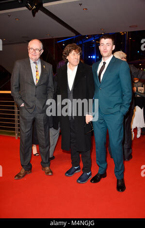 Jim Broadbent, Stephen Rea und James Frecheville die Teilnahme an der "Schwarzen 47" Premiere auf der 68. Internationalen Filmfestspiele Berlin/Berlinale 2018 Berlinale Palast am 16. Februar 2018 in Berlin, Deutschland. Stockfoto