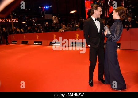 Berlin, Deutschland. 17 Feb, 2018. Franz Rogowski und Paula Bier an der "Transit" Premiere auf der 68. Internationalen Filmfestspiele Berlin/Berlinale 2018 im Berlinale-Palast am 17. Februar in Berlin, Deutschland. Credit: Geisler-Fotopress/Alamy leben Nachrichten Stockfoto