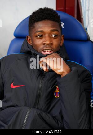 Armenian Dembele des FC Barcelona während der SD Eibar vs FC Barcelona, La Liga bei Ipurua Stadion in Eibar am 17. Februar 2018. (© DAVID CANTIBRERA/CORDON Cordon Drücken Drücken) Stockfoto