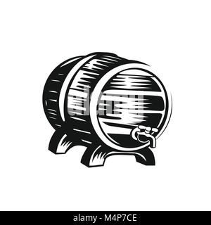 Barrel Bier Symbol vektor Illustration. Stock Vektor