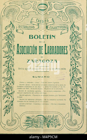 Boletn de la Asociacin de Labradores de Zaragoza (19767532103) Stockfoto