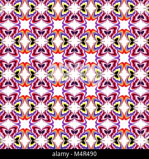 Verschiedene geometrische Muster waren aus dem Schmetterling Symbol erstellt. Stockfoto
