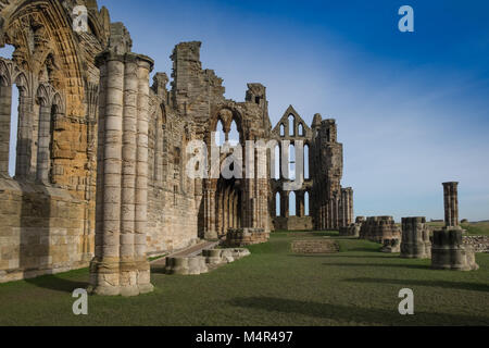 Whitby Abbey, Ruinen eines Benediktinerklosters Stockfoto