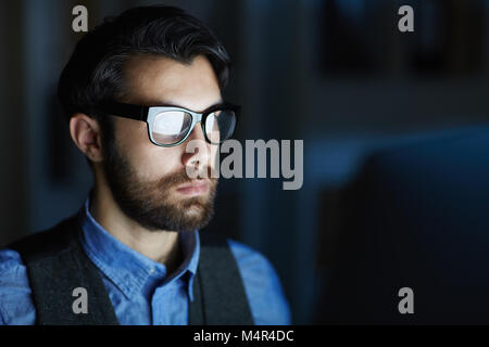 Nachtarbeit Stockfoto