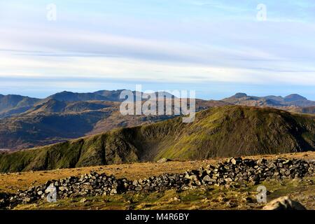 Sonnenlicht auf dem Grat von der Nab Narbe auf Heron Hecht Stockfoto