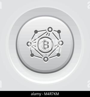 Blockchain Symbol "Netzwerk". Stock Vektor