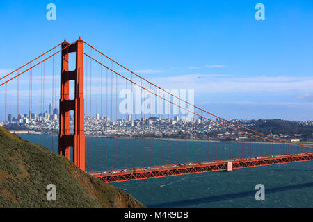 Golden Gate Bridge, Blick von Marin Headlands Stockfoto
