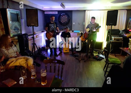 Milde Junk, Pub Rock Band - der Adler, Braintree, Essex Stockfoto