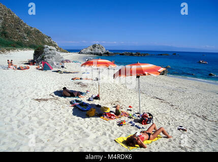 Grotticelle Strand am Capo Vaticanico, Kalabrien, Italien Stockfoto