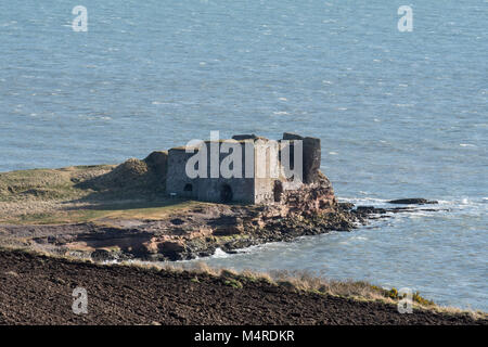 Der Kalkofen in Boddin Punkt nordöstlich von lunan Bay, Angus, Schottland. Stockfoto