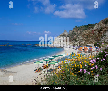 Grotticelle Strand am Capo Vaticanico, Kalabrien, Italien Stockfoto