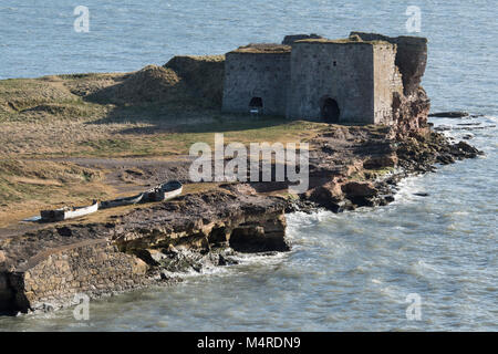 Der kalkofen am Bodden Punkt nordöstlich von lunan Bay, Angus, Schottland. Stockfoto