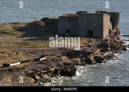 Der Kalkofen in Boddin Punkt nordöstlich von lunan Bay, Angus, Schottland. Stockfoto