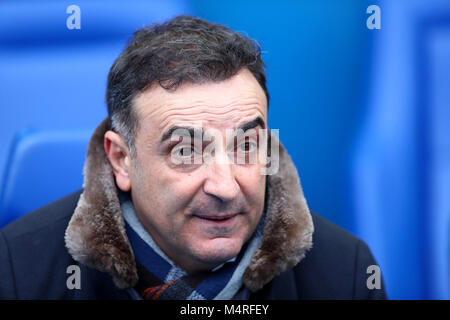 Carlos Carvalhal, Manager von Swansea City, während des Emirates FA Cup, des Spiels der fünften Runde in Hillsborough, Sheffield. DRÜCKEN SIE VERBANDSFOTO. Bilddatum: Samstag, 17. Februar 2018. Siehe PA Geschichte FUSSBALL Sheff Mi. Bildnachweis sollte lauten: Tim Goode/PA Wire. EINSCHRÄNKUNGEN: Keine Verwendung mit nicht autorisierten Audio-, Video-, Daten-, Fixture-Listen, Club-/Liga-Logos oder „Live“-Diensten. Online-in-Match-Nutzung auf 75 Bilder beschränkt, keine Videoemulation. Keine Verwendung in Wetten, Spielen oder Veröffentlichungen für einzelne Vereine/Vereine/Vereine/Spieler. Stockfoto