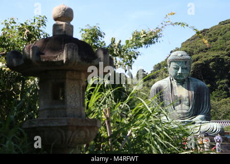 Der daibutsu (Große Buddha Statue) in Kamakura Stockfoto