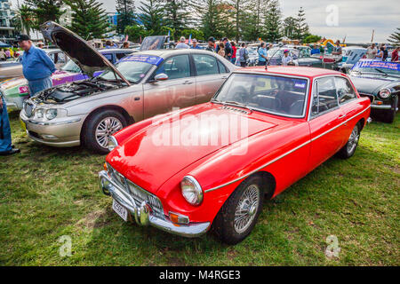 Australien, New South Wales, Central Coast, 1965 MG MGB GT-Sportwagen, während der Central Coast historischen Car Club Tag des offenen Denkmals ausgestellt Stockfoto