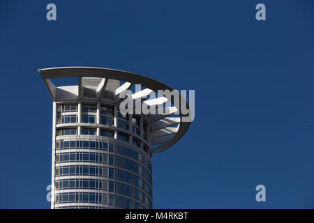 Skyline Frankfurt Reflexionen Stockfoto