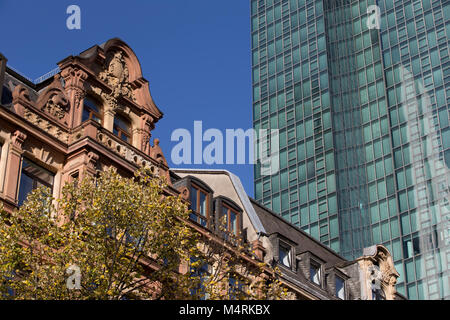 Skyline Frankfurt Reflexionen Stockfoto