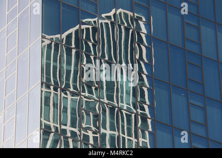 Skyline Frankfurt Reflexionen Stockfoto