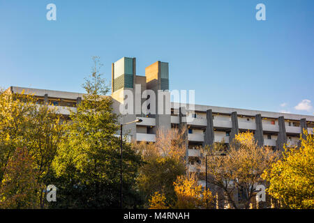 Die Brunswick Center Brutalist Architecture, Bloomsbury, London, UK Stockfoto