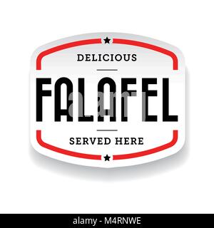 Falafel arabische Küche label Stock Vektor