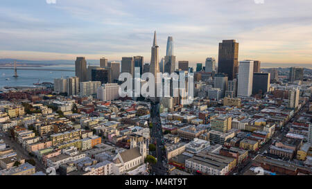 Downtown San Francisco: Ein Blick Aus Der Luft. Stockfoto