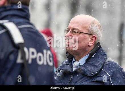 München, Bayern, Deutschland. 17 Feb, 2018. (Foto: Sachelle Babbar) Rainer Wendt, Chef der Deutschen Polizei Gewerkschaft (DPolG) Während der Münchner Sicherheitskonferenz wird angezeigt. Credit: Sachelle Babbar/ZUMA Draht/Alamy leben Nachrichten Stockfoto