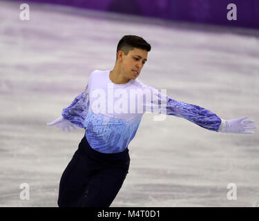 Gangneung, Südkorea. 17 Feb, 2018. DANIEL SAMOHIN Israel während der Eiskunstlauf: Männer Einzellauf Kür an Gangneung Ice Arena während der Olympischen Spiele 2018 Pyeongchang. Credit: ZUMA Press, Inc./Alamy leben Nachrichten Stockfoto